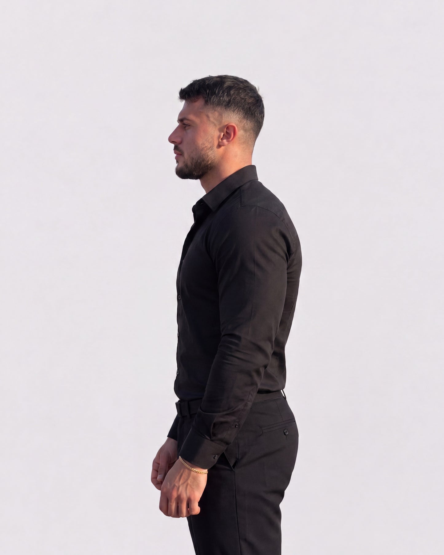 Men's Premium Black Slim Fit Formal Shirt