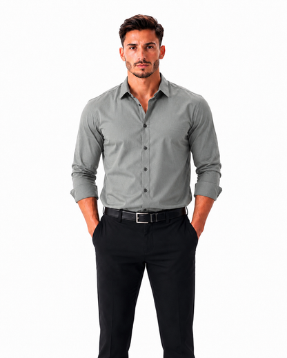 Men's Premium Slim Fit Formal Shirt – Light Grey