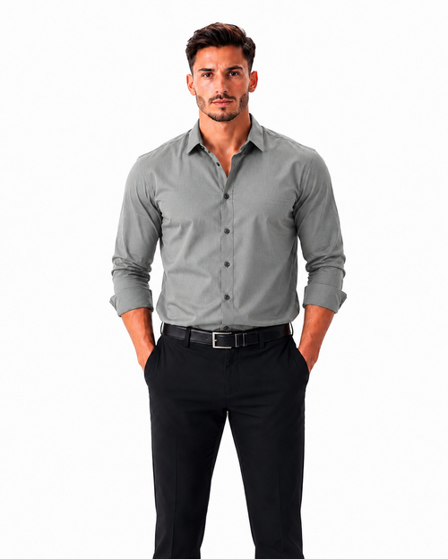 Men's Premium Slim Fit Formal Shirt – Light Grey