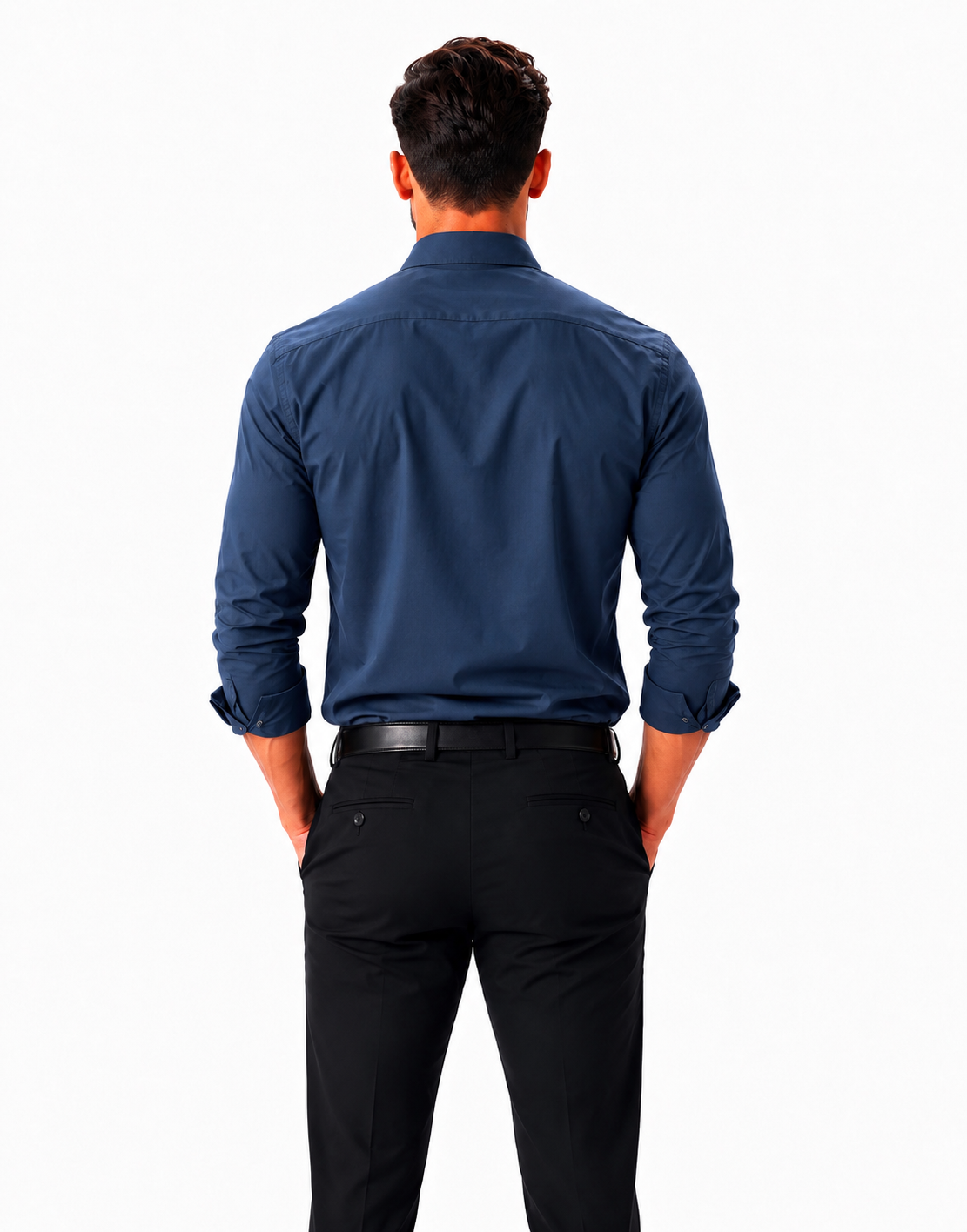 Premium Navy Blue Formal Shirt | Full Sleeve Slim Fit Shirt