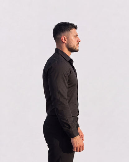 Men's Premium Black Slim Fit Formal Shirt