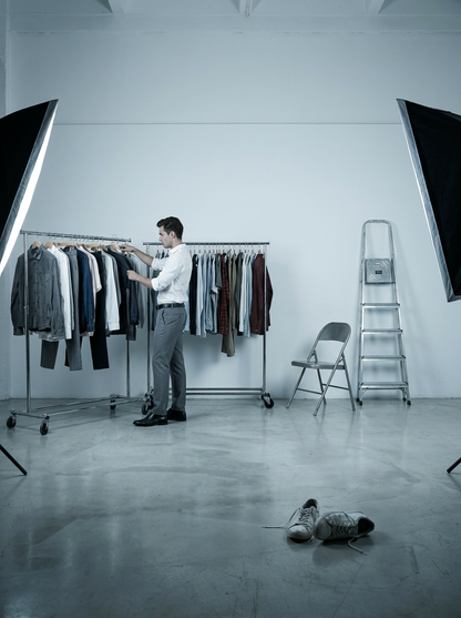 Men's White Formal Shirt & Grey Trouser Combo