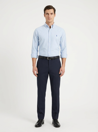Men's Light Blue Formal Shirt & Navy Blue Trouser Combo